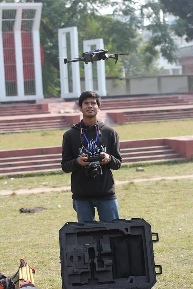 Ali Hasan Muzahid drone geospatial data collection at RUET