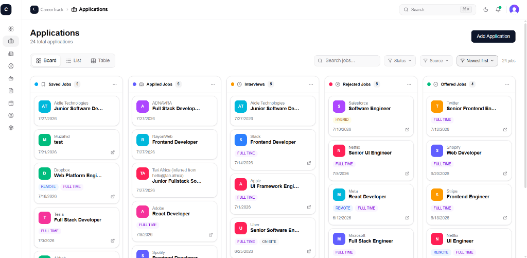 Applications Kanban Board โ Multi-Stage Opportunity Tracker